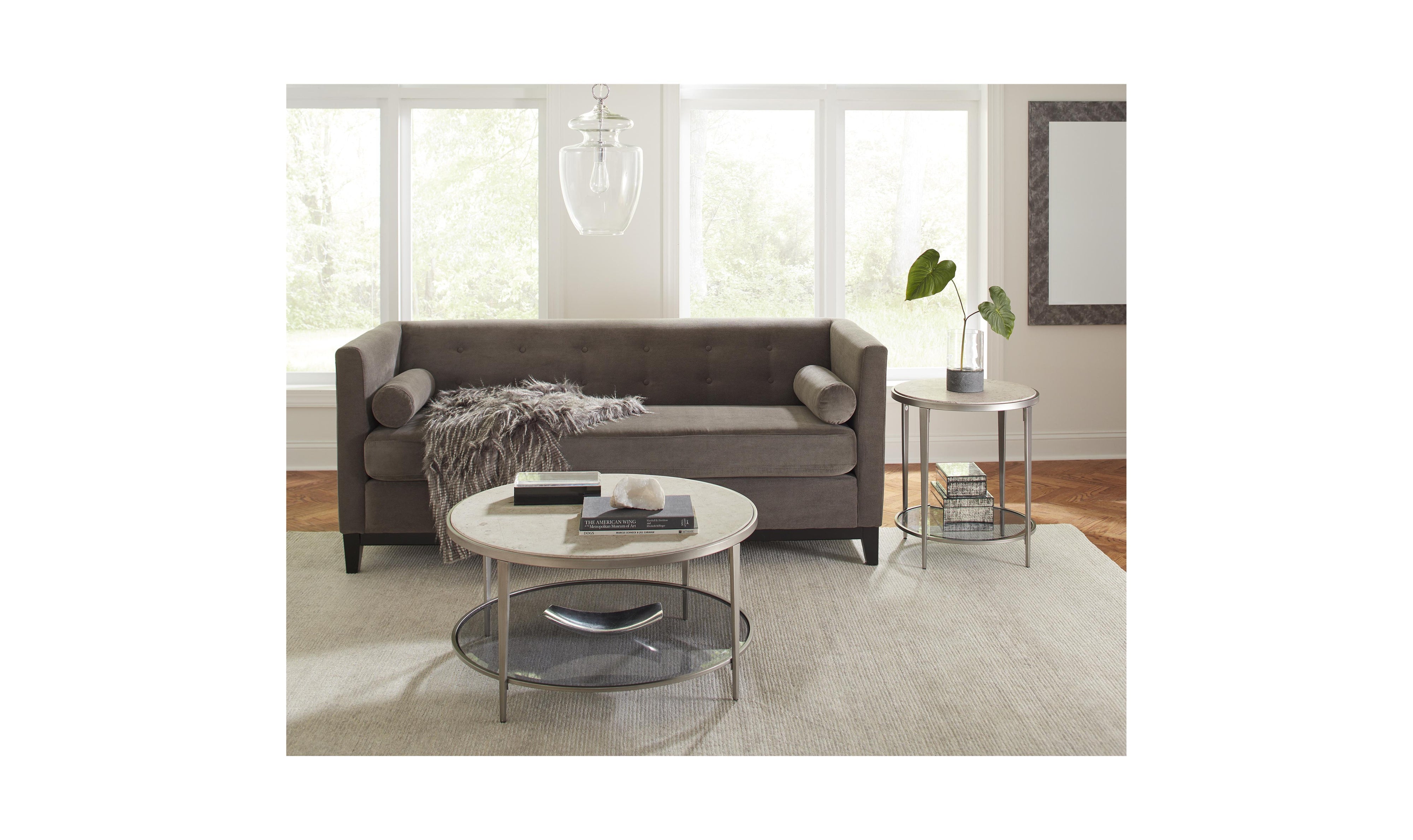 Wilshire Round Cocktail Table-Coffee Tables-Leahyco