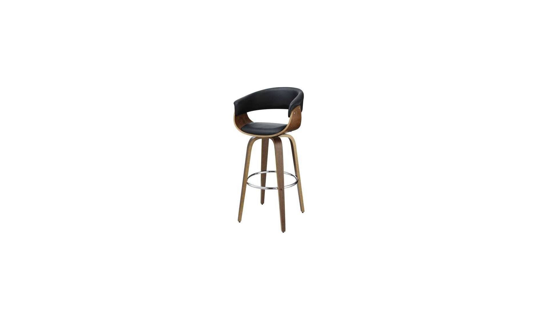 WOOD SWIVEL BAR STOOL-Barstools-Leahyco