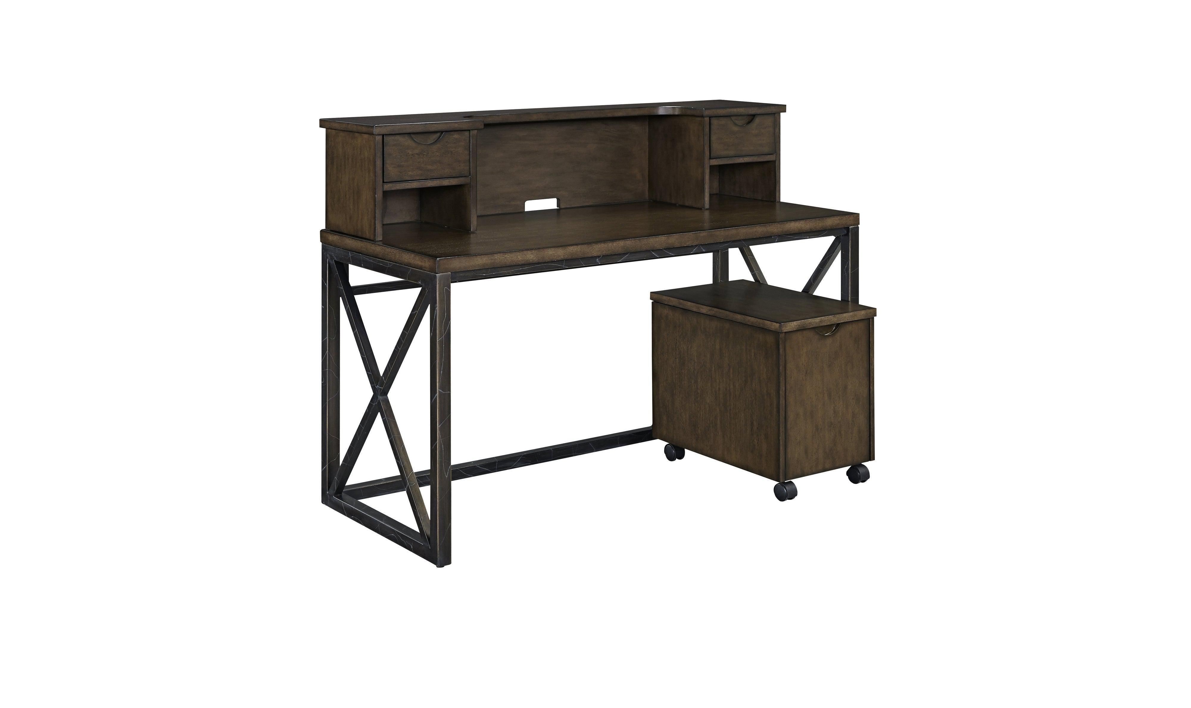 Xcel Desk with Hutch and File Cabinet 1 by homestyles-Sideboards-Leahyco